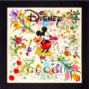 Gucci x Disney Mickey Mouse Limited Edition  Silk  Floral GG Scarf